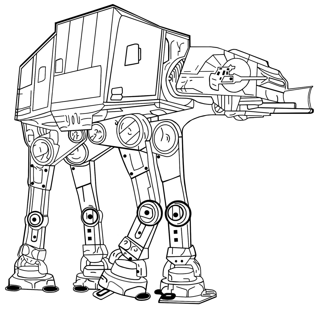 AT AT Star Wars Coloring Page Coloring Home