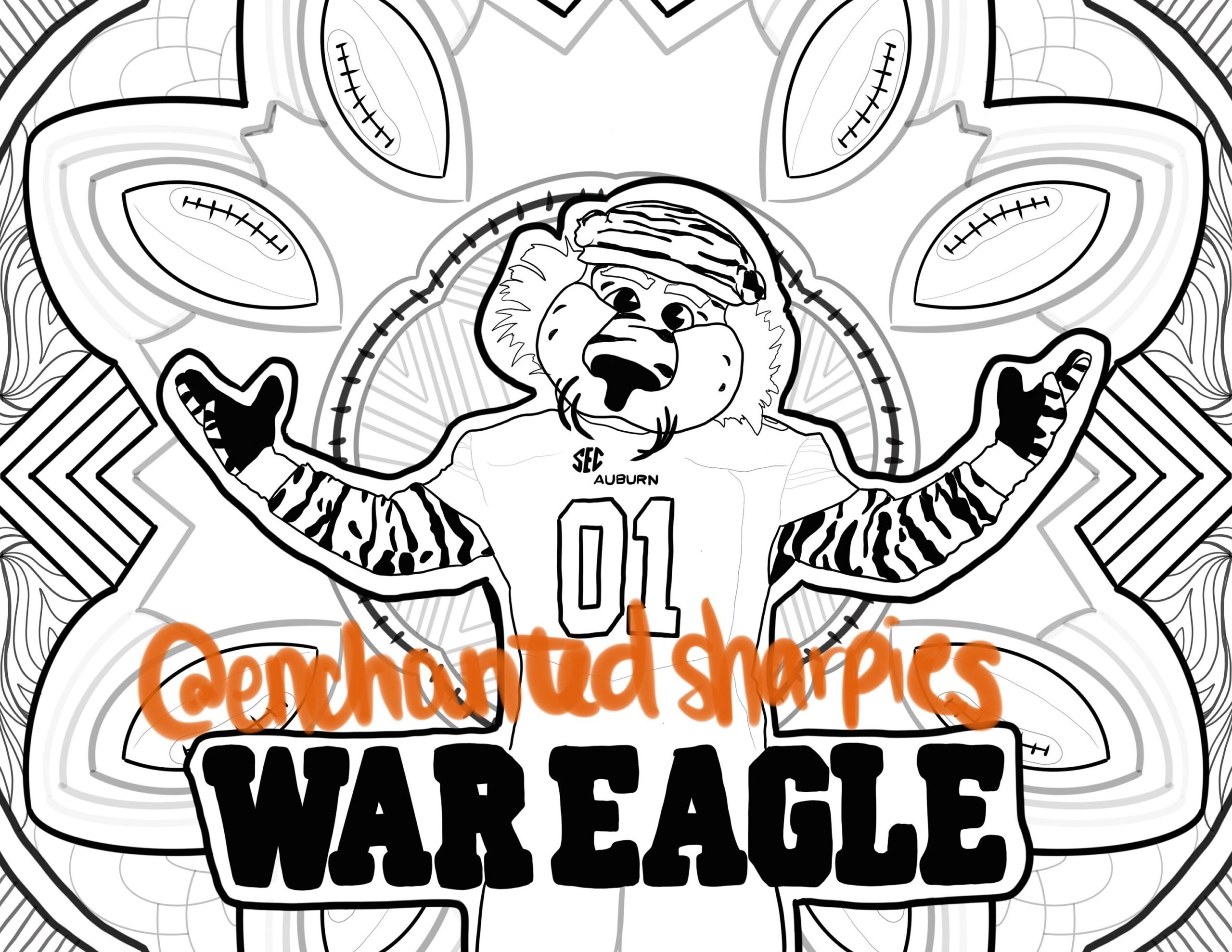 Auburn University Coloring Pages