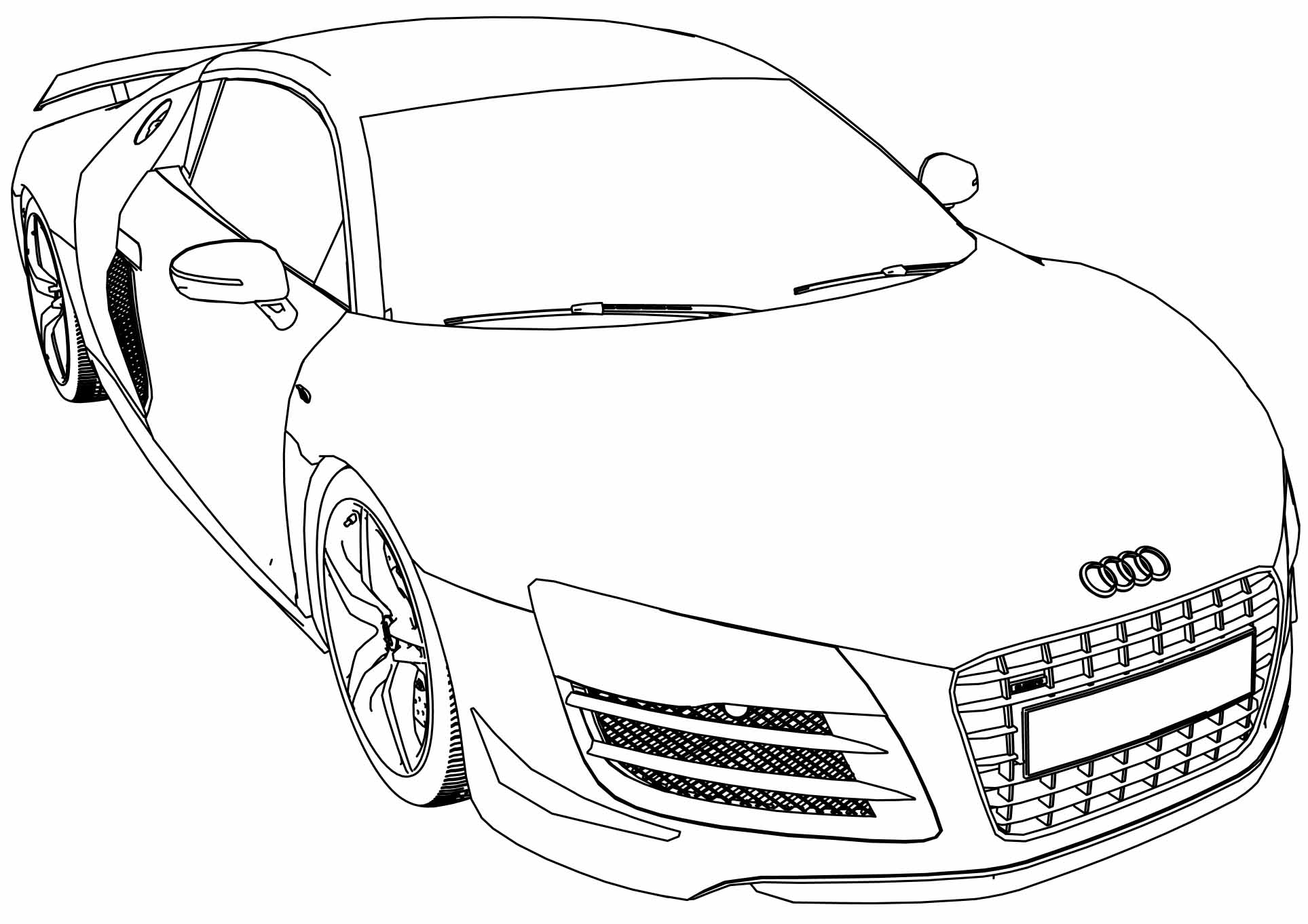 Audi R8 Gt Car Coloring Page Wecoloringpage