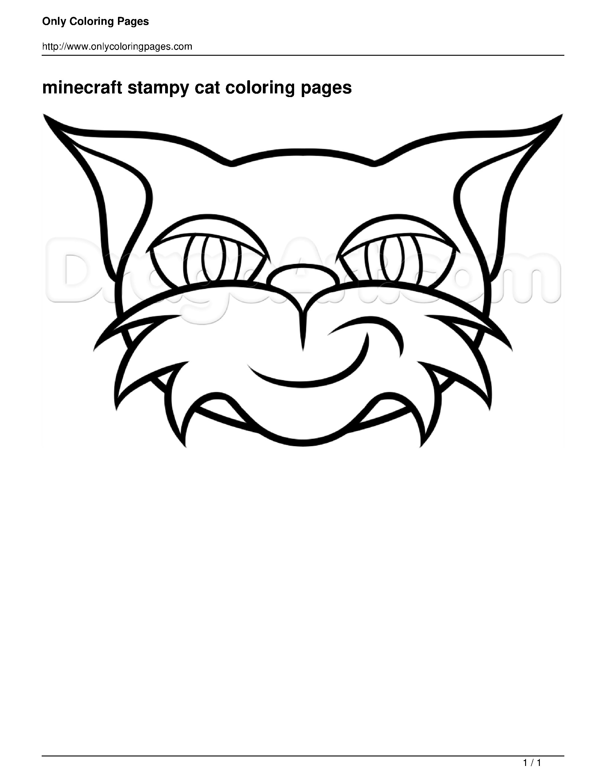 Ausmalbild Stampylongnose Kostenloses Cat Coloring Page For Kid S Illustration Amy7