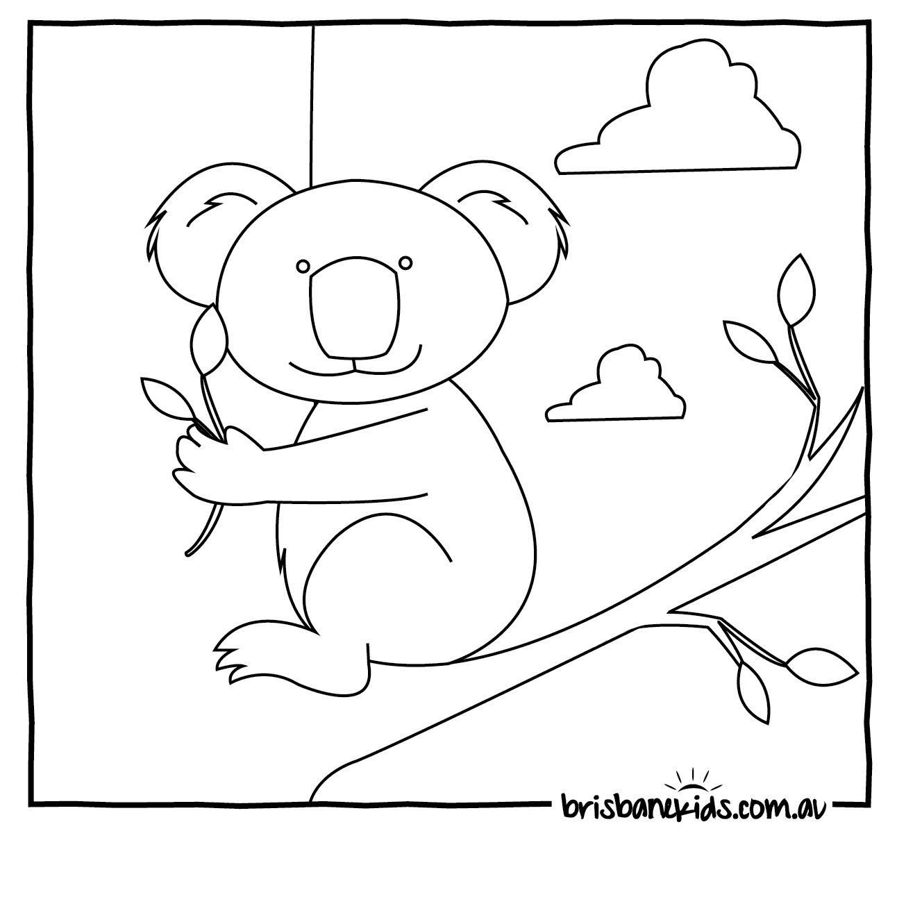 Australian Animals Colouring Pages Brisbane Kids