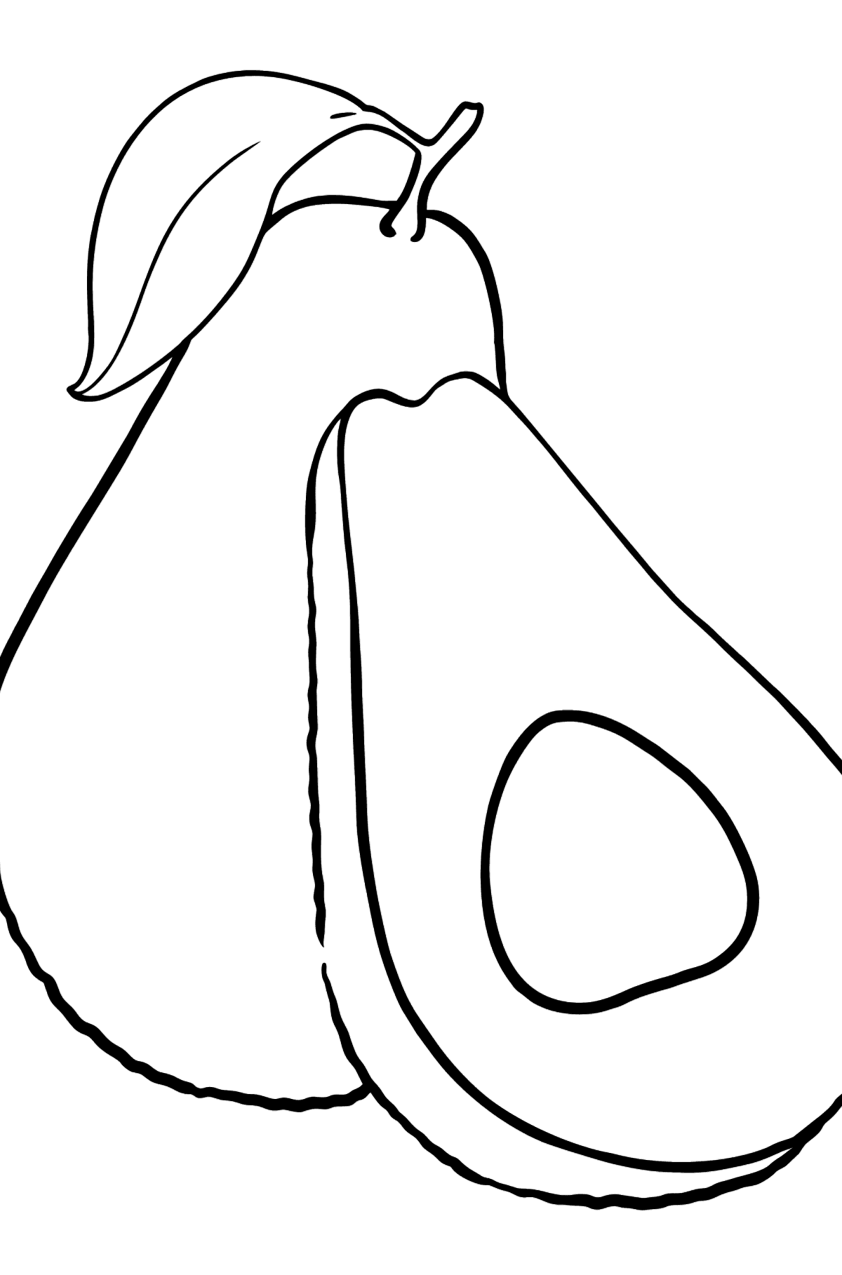 Avocado Coloring Page For Kids Online And Print For Free