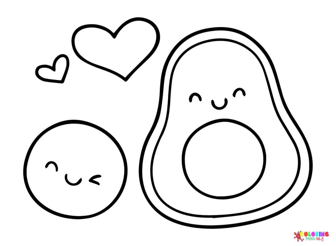Avocado Coloring Pages Printable For Free Download