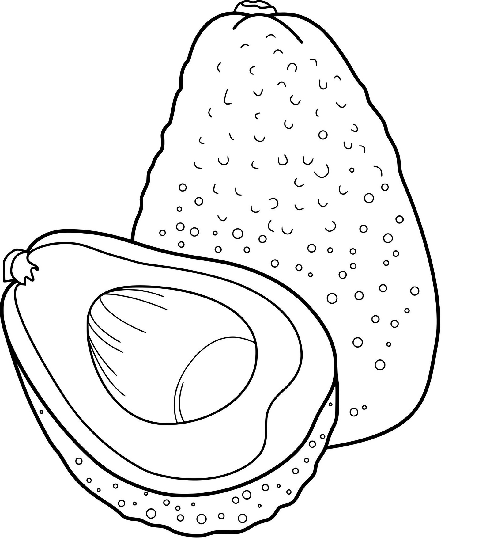Avocado Coloring Page