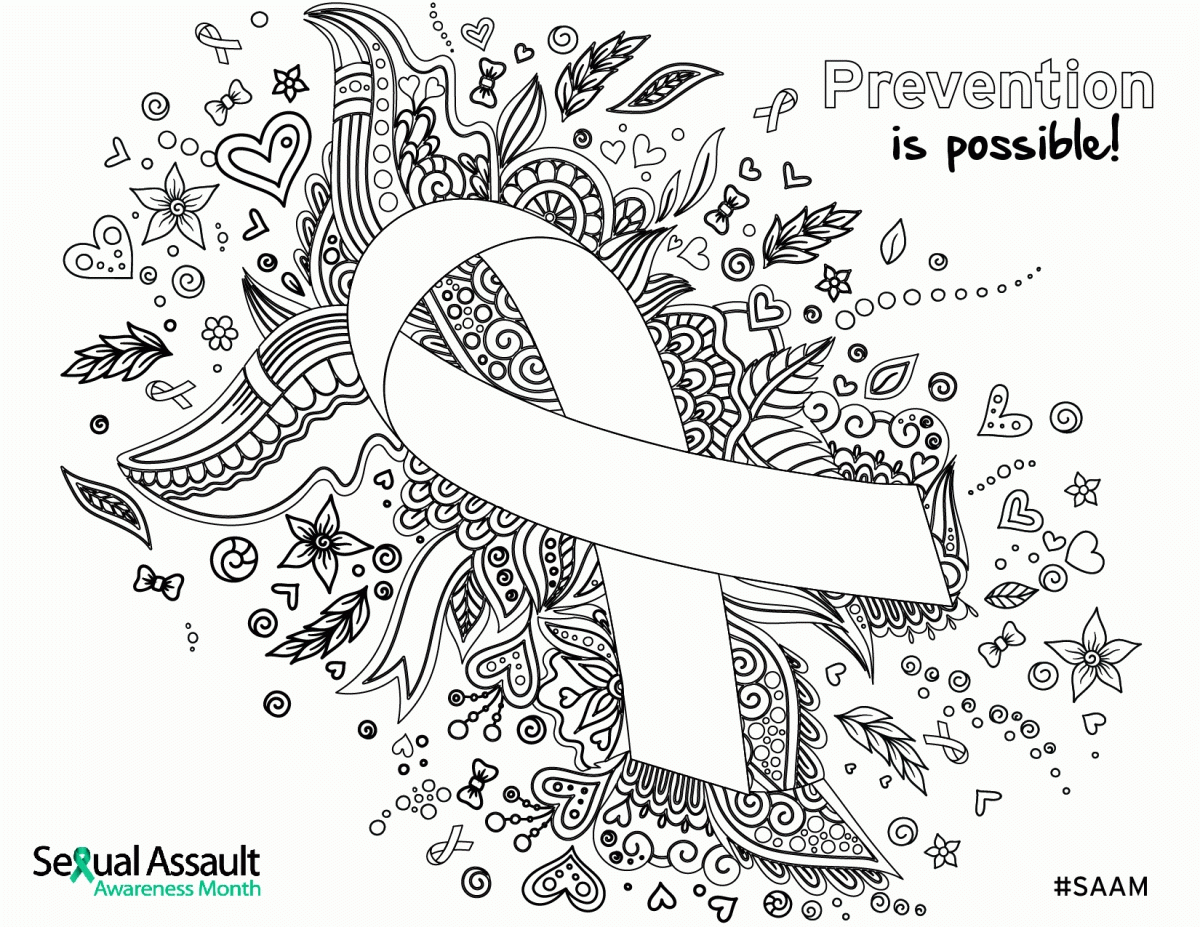 Awareness Ribbon Coloring Page