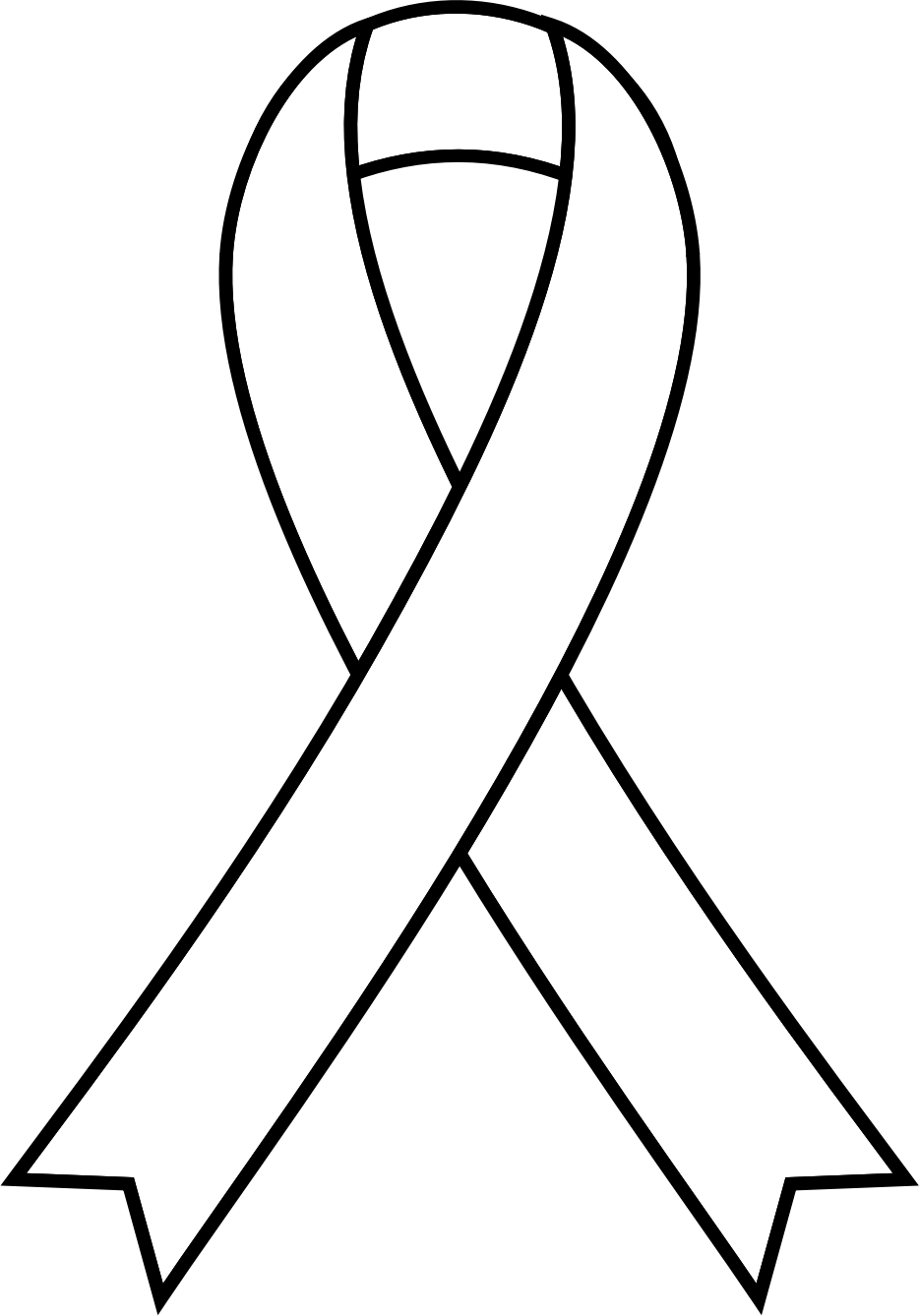 Awareness Ribbon Coloring Page Coloring Home