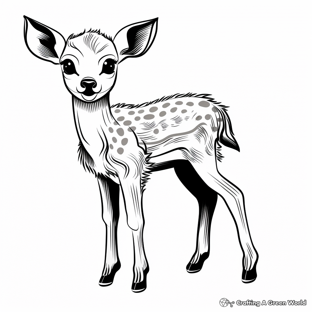 Baby Deer Coloring Pages Free Printable