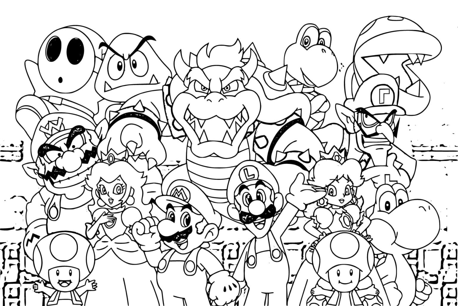 Baby Mario Characters Coloring Pages