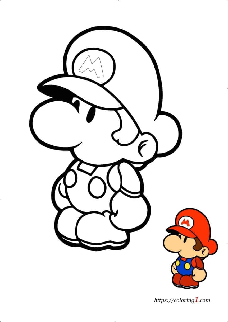 Baby Mario Coloring Pages
