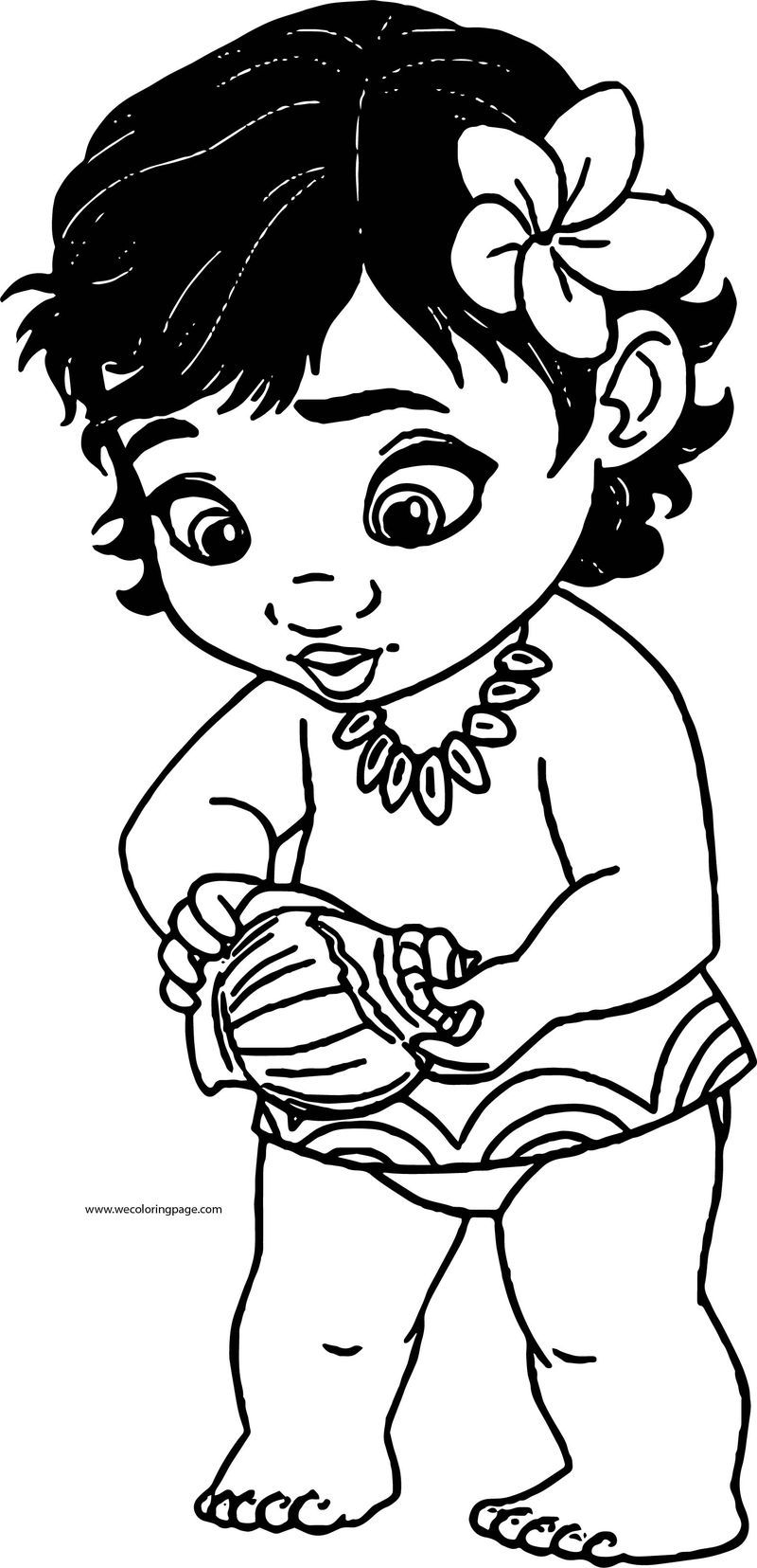 Baby Moana Coloring Pages