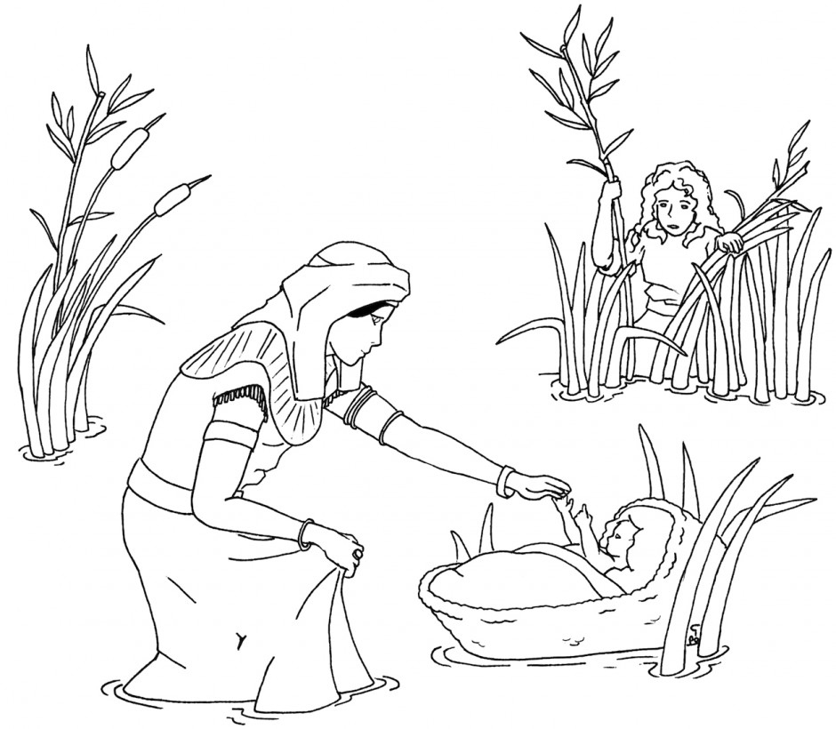 Baby Moses Coloring Page At GetColorings Free Printable Colorings Pages To Print And Color