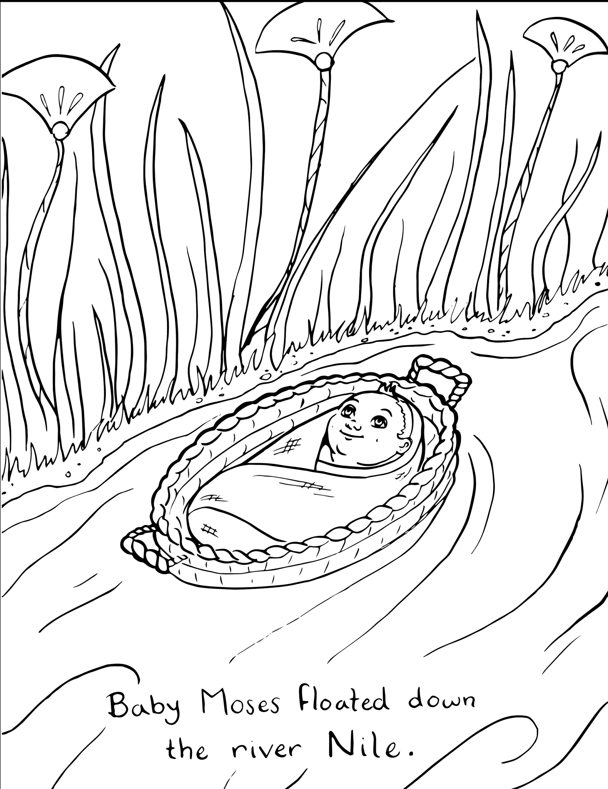Baby Moses Coloring Pages