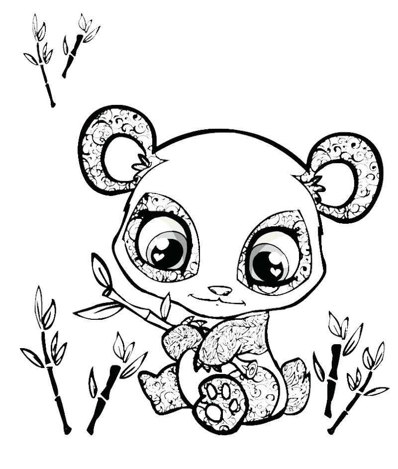 Baby Panda Face Pages Coloring Pages