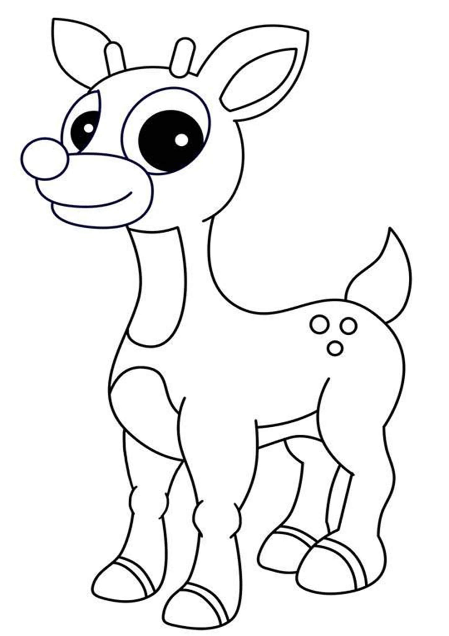 Baby Reindeer Coloring Pages Bellajapapu