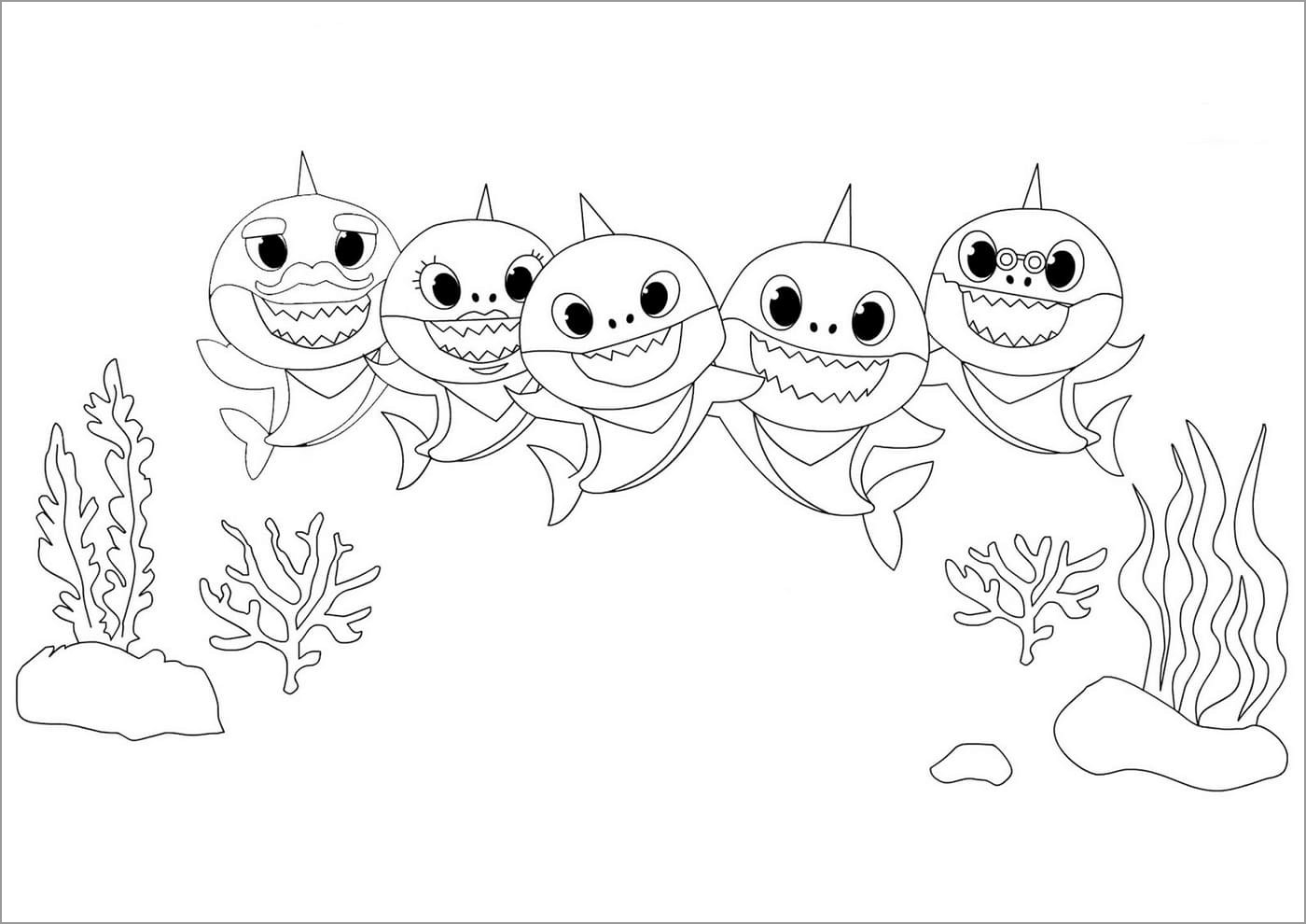 Baby Shark Coloring Page For Kids ColoringBay