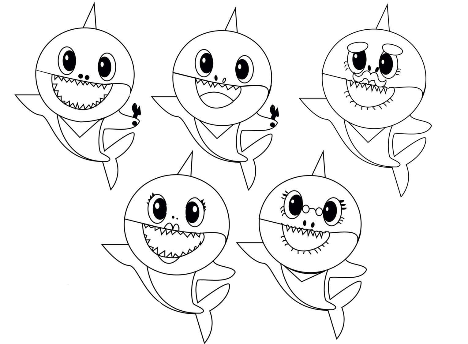 Baby Shark Coloring Pages 50 Printable Coloring Pages