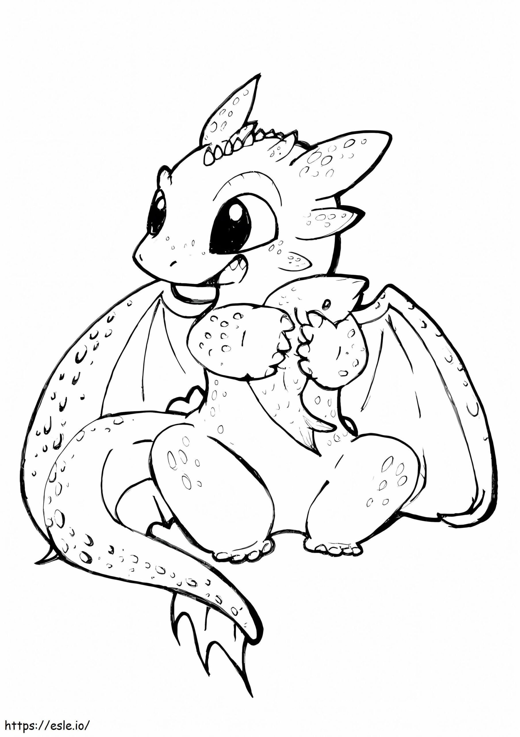 Baby Toothless Coloring Page