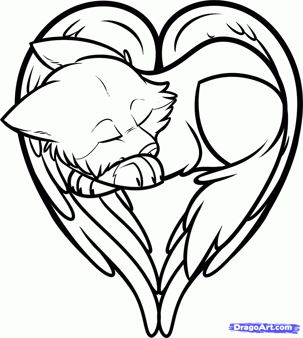 Baby Wolf Coloring Page