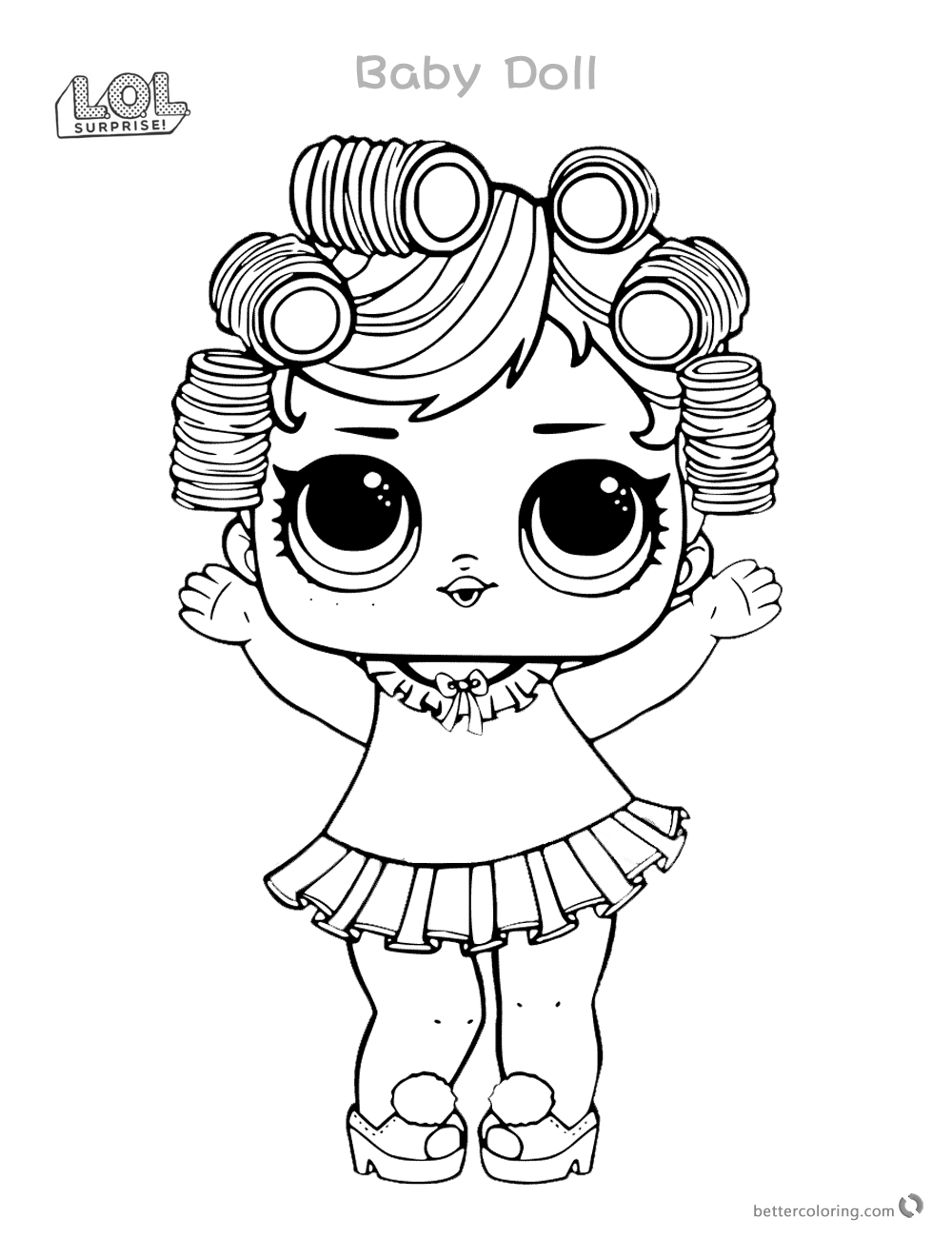 Babydoll From LOL Surprise Doll Coloring Pages Series 3 Free Printable Coloring Pages