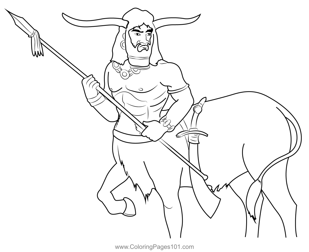 Babylonian Centaur Coloring Page For Kids Free Centaurs Printable Coloring Pages Online For