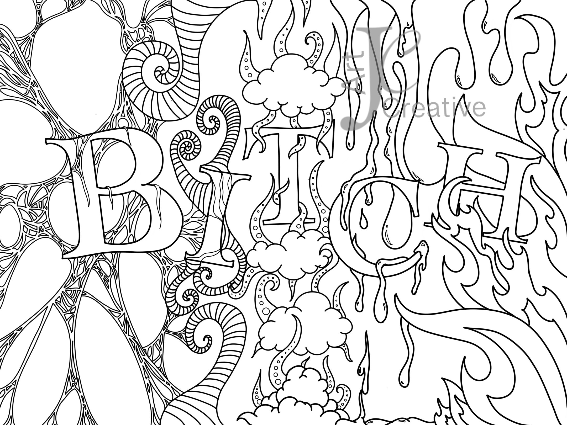 Badass Adult Coloring Pages