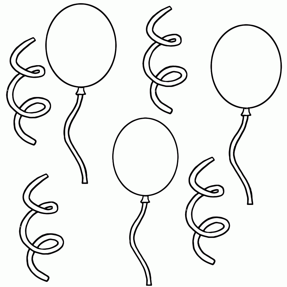 Balloon Coloring Pages For Kids To Print For Free