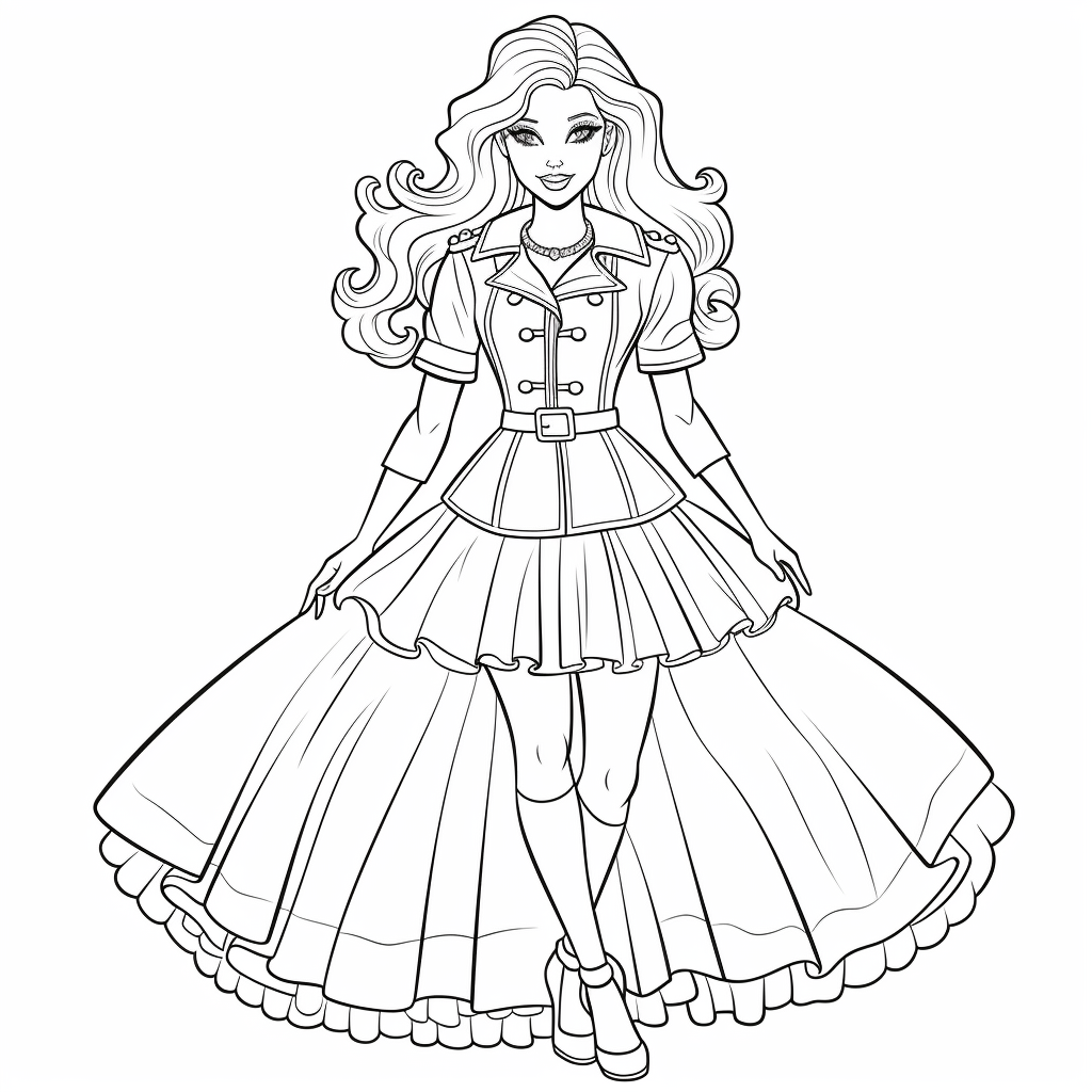 Barbie Coloring Pages Fashion