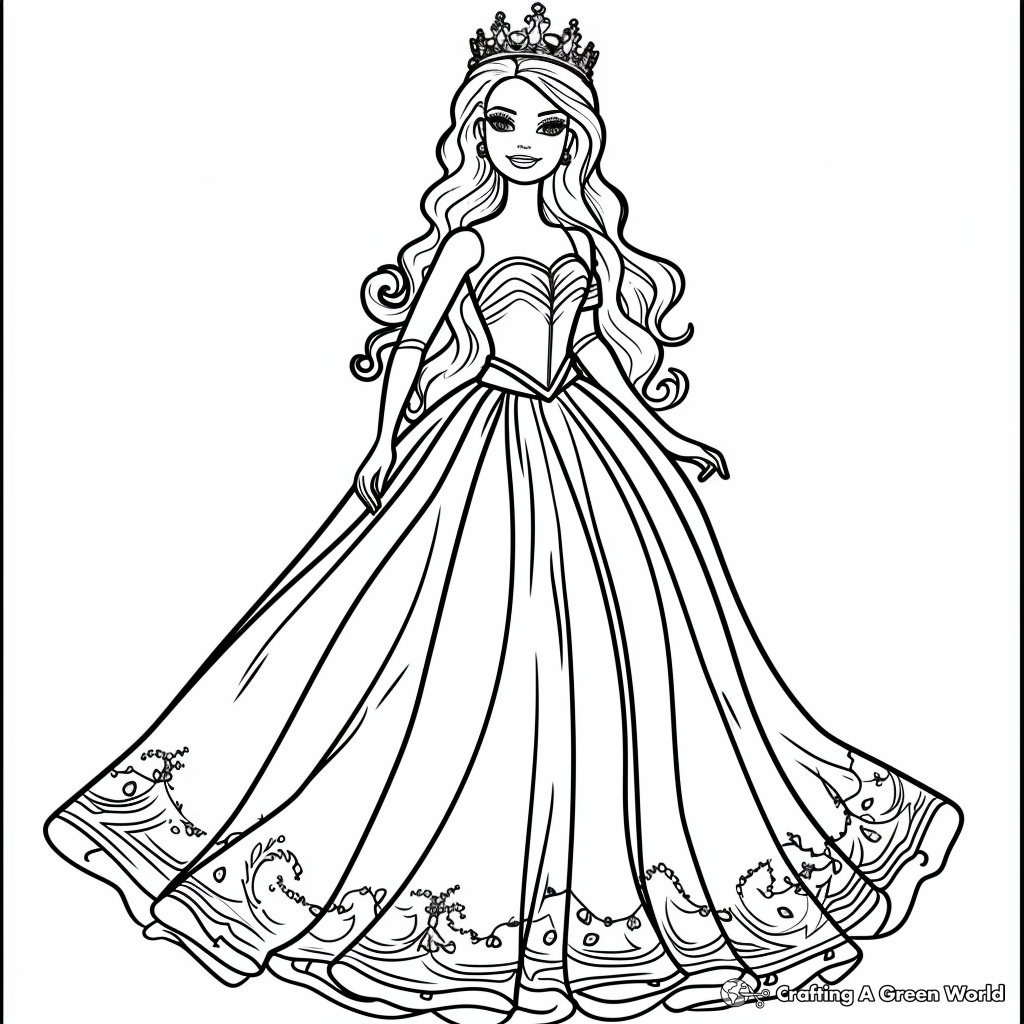 Barbie Coloring Pages Free Printable