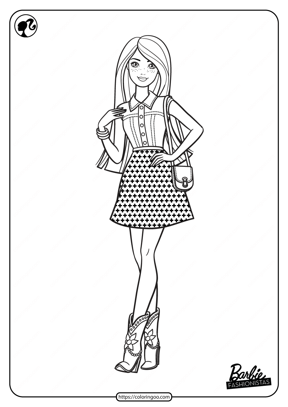 Fashion Barbie Coloring Pages