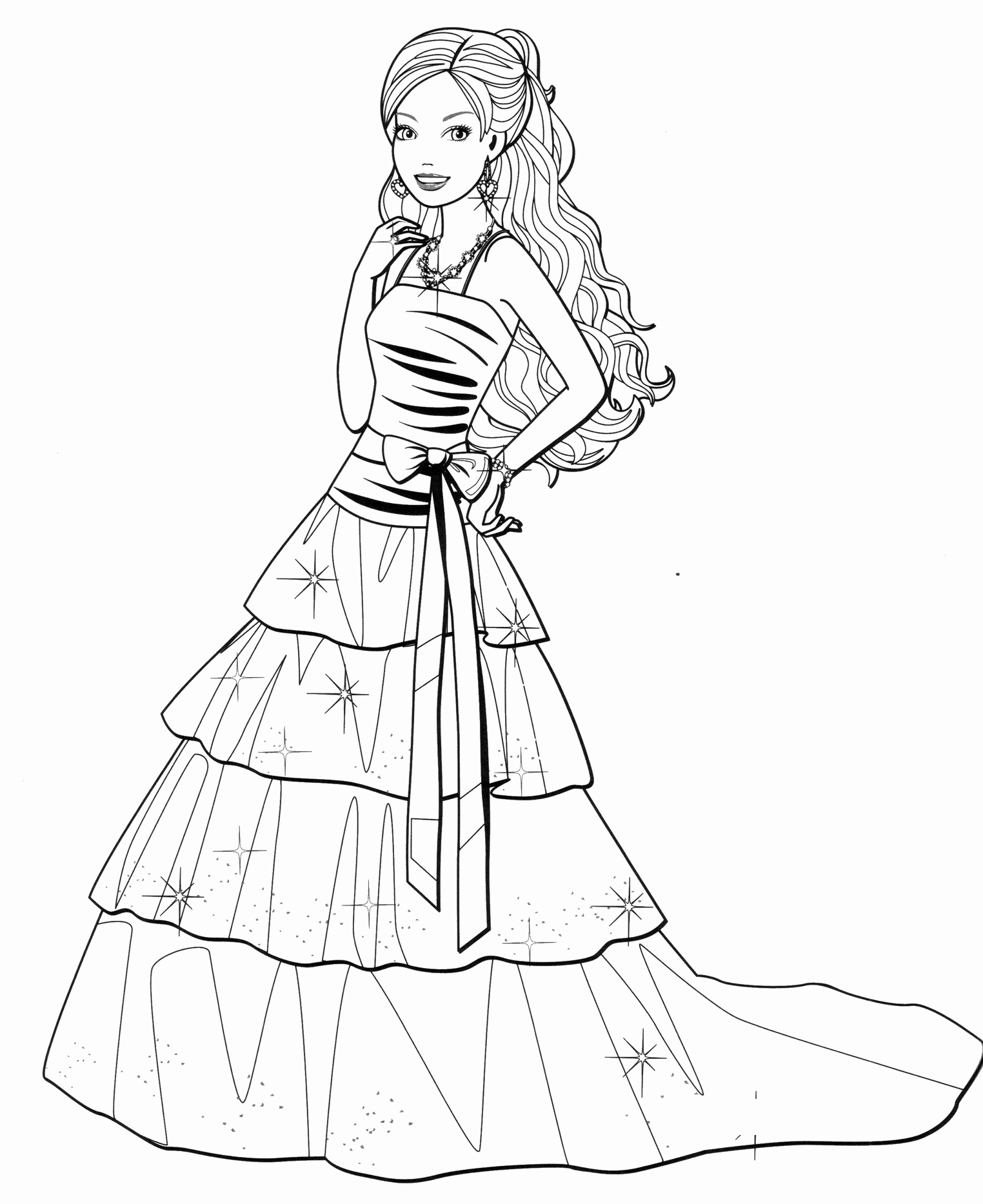 Barbie Dress Coloring Pages At GetColorings Free Printable Colorings Pages To Print And Color