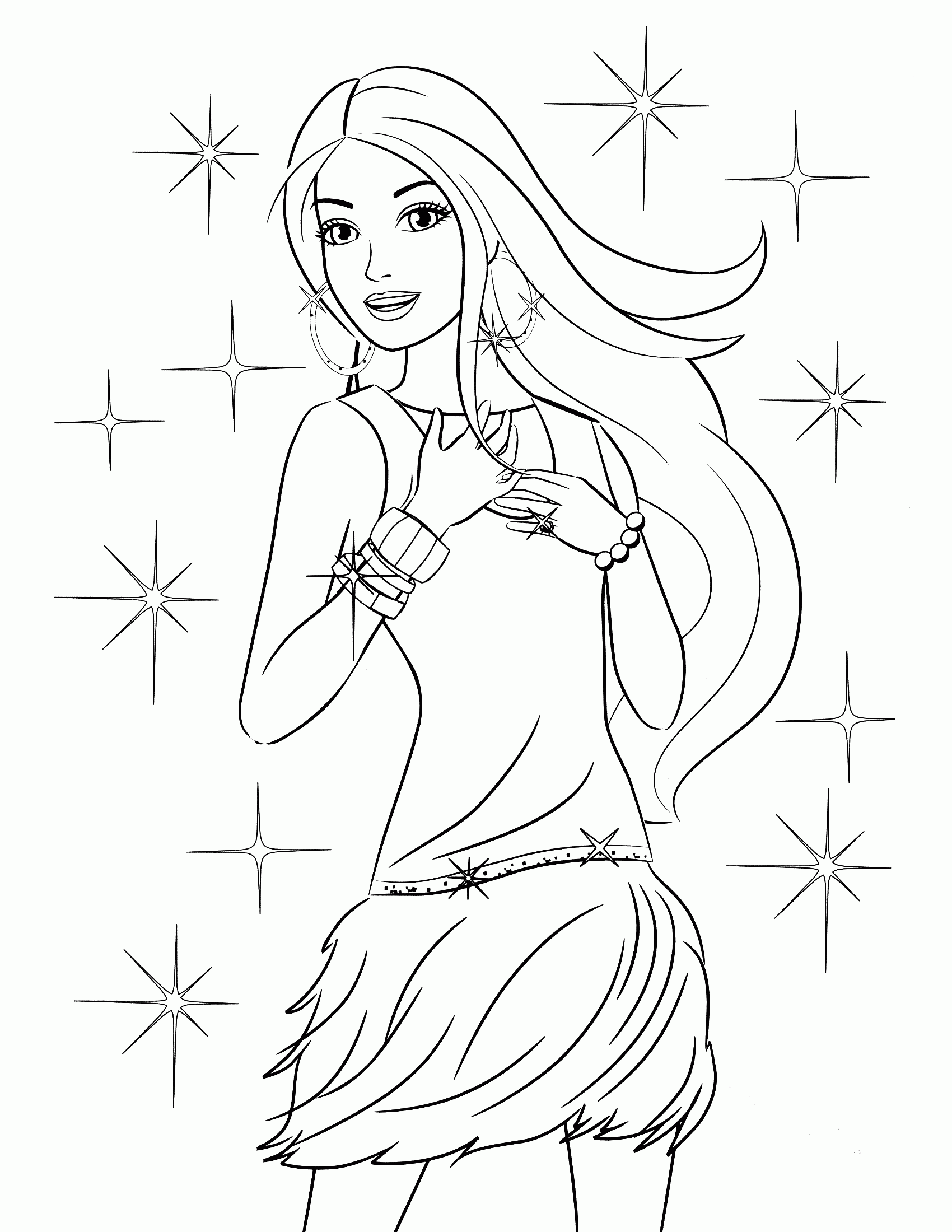 Barbie Fashion Coloring Pages Princess Coloring Pages For All Ages Coloring Home