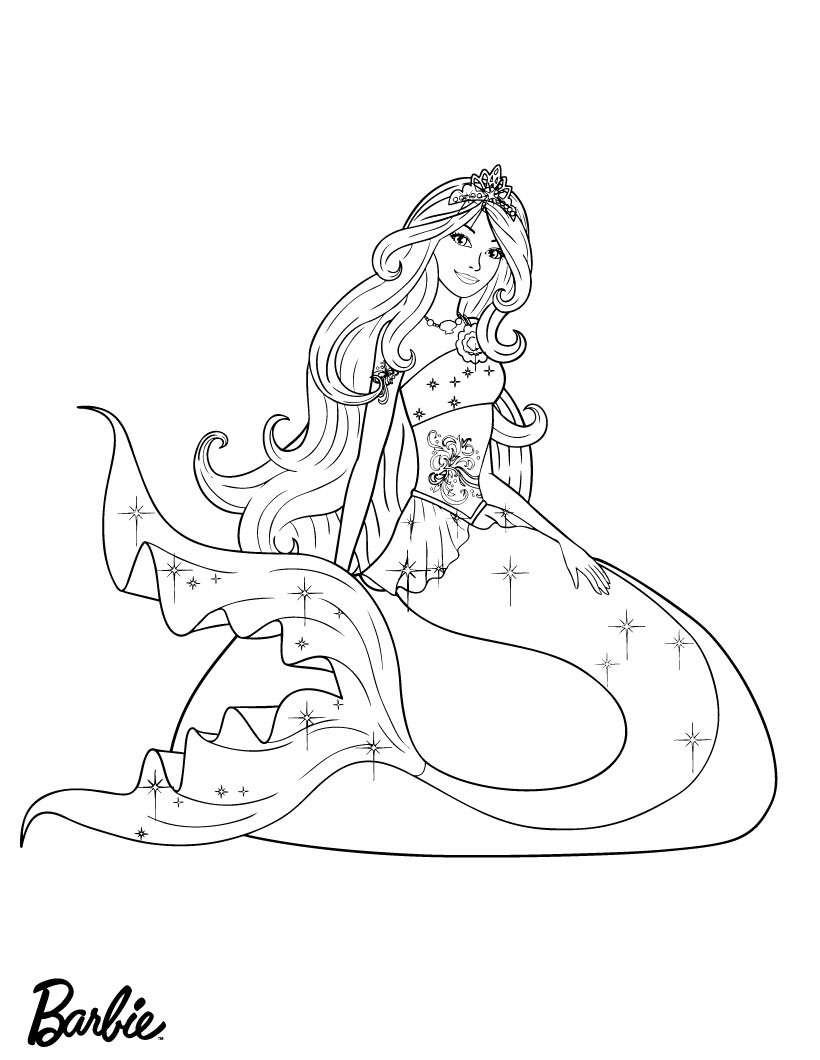 Barbie Mermaid Coloring Pages Best Coloring Pages For Kids