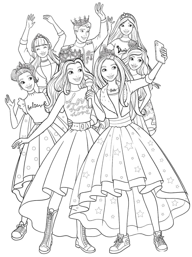 Barbie Princess Coloring Page Download Print Or Color Online For Free