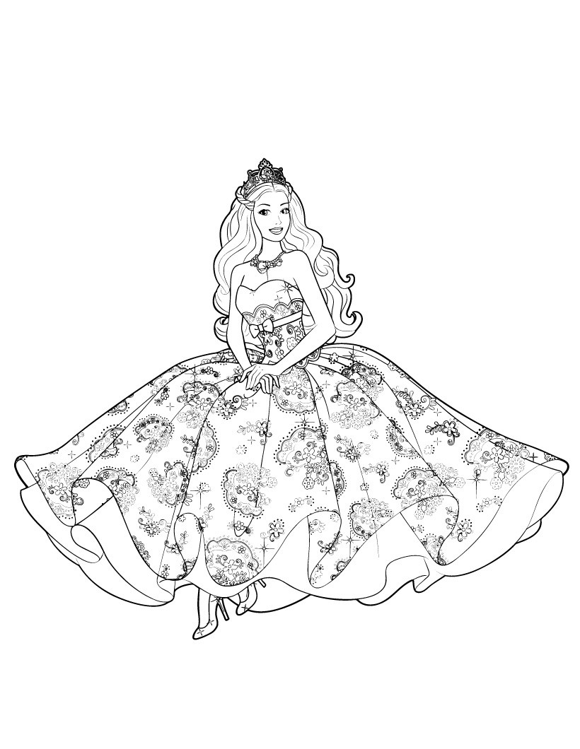 Barbie Princess Coloring Pages Best Coloring Pages For Kids
