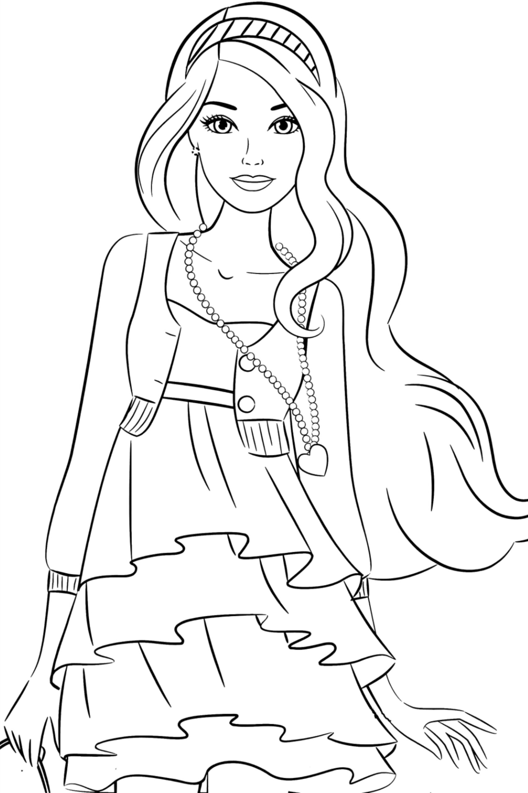 Barbie Princess Coloring Pages For Kids Princess Coloring Pages Barbie Coloring Coloring