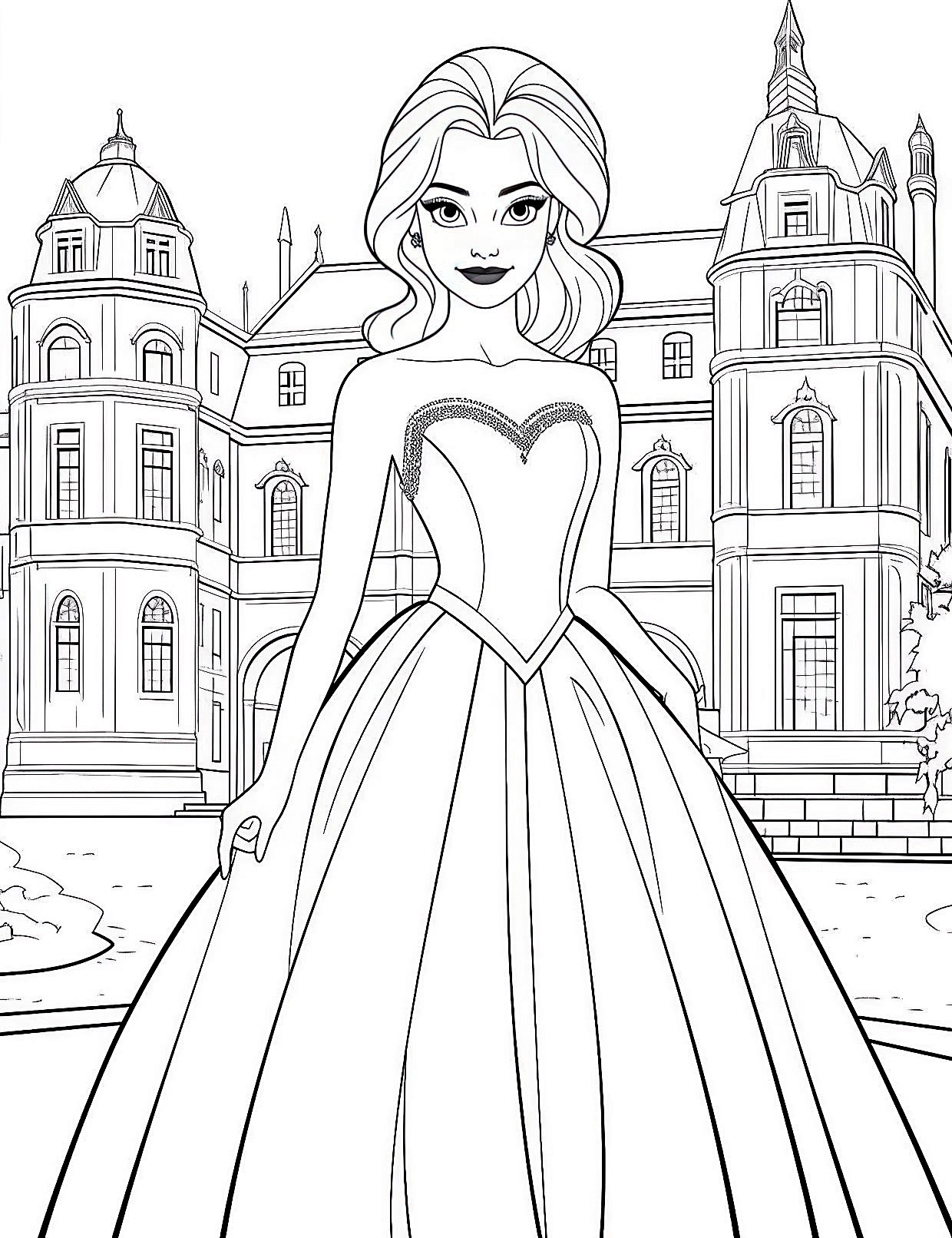 Barbie Princess Power Coloring Pages