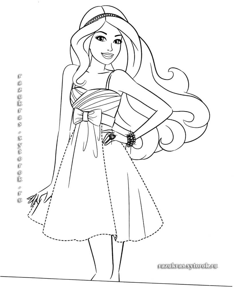 Barbie Unicorn Coloring Pages