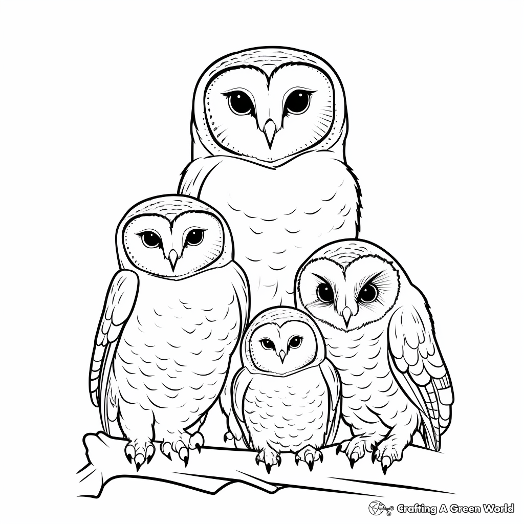 Barn Owl Coloring Pages