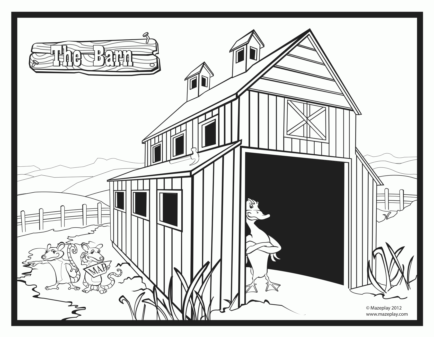 Barn Coloring Pages
