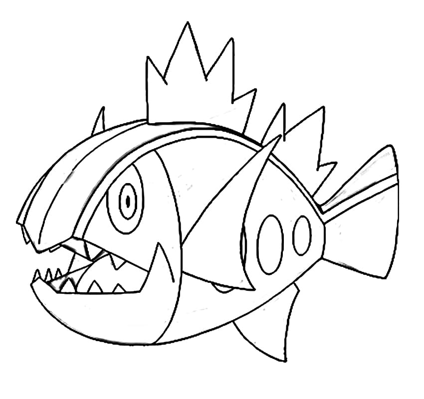 Basculin Gen 5 Pokemon Coloring Page Free Printable Coloring Pages For Kids