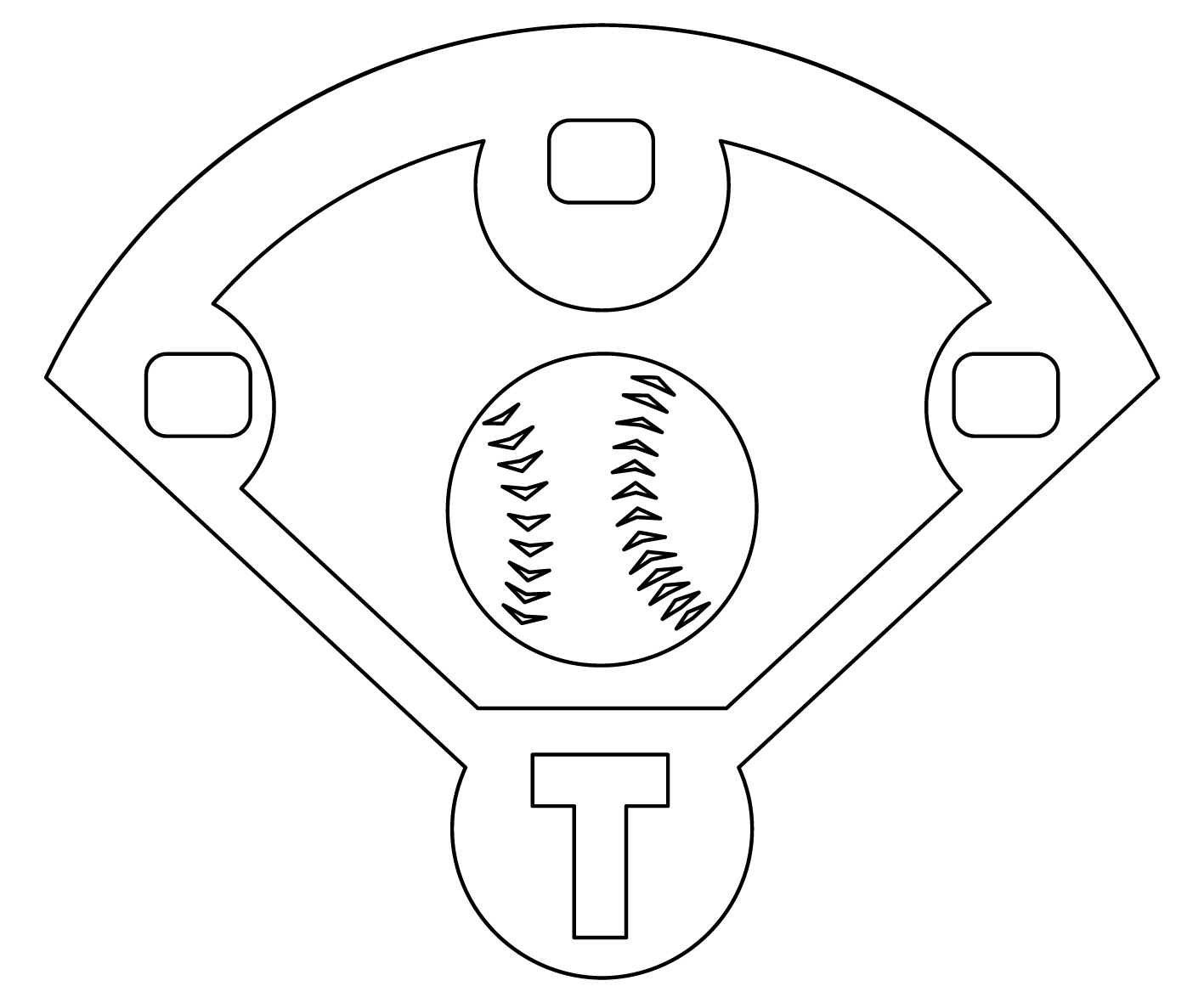 Baseball Diamond Coloring Page ColouringPages