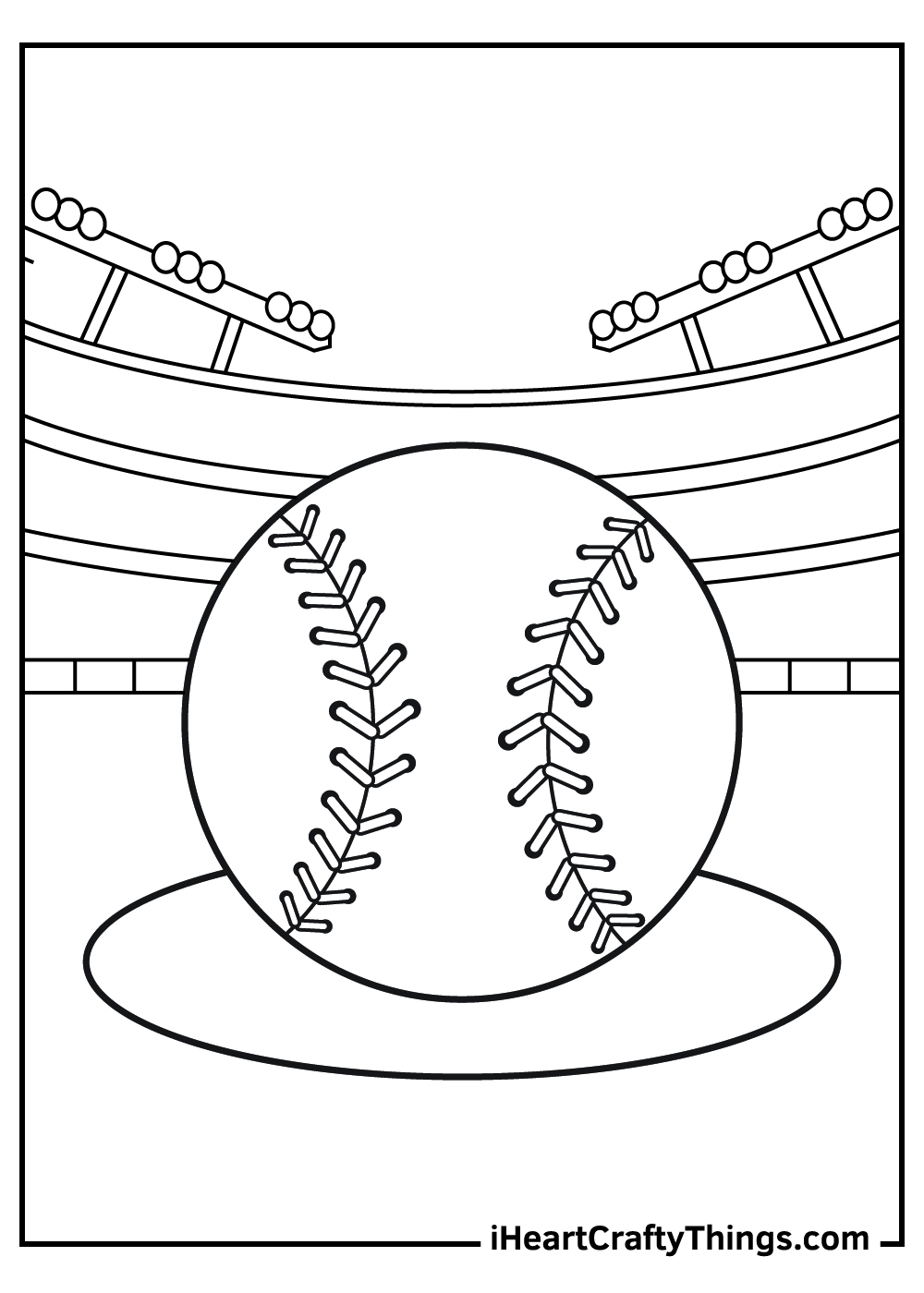 Baseball Field Coloring Page