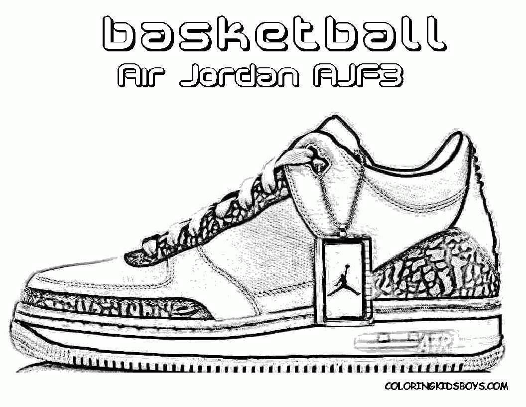 Basketball Shoe Coloring Pages Download And Print For Free