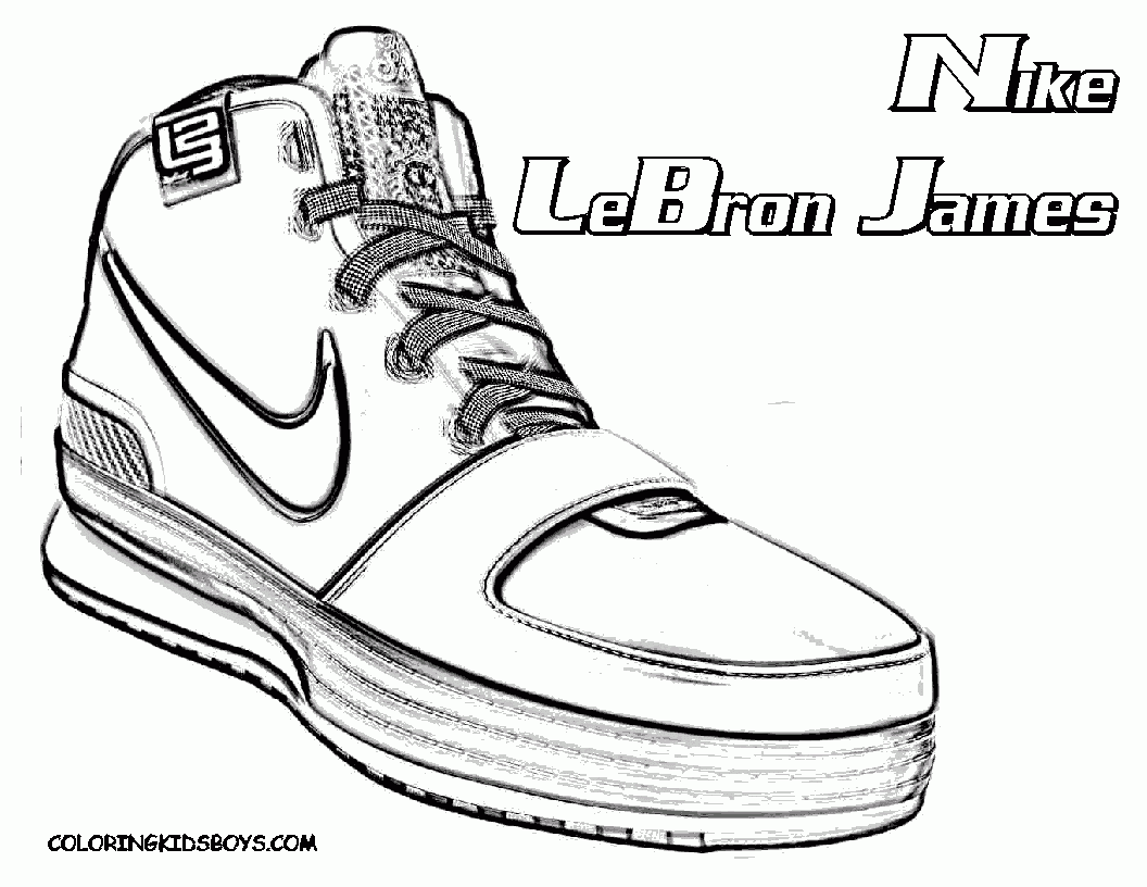 Basketball Shoe Coloring Pages Download And Print For Free