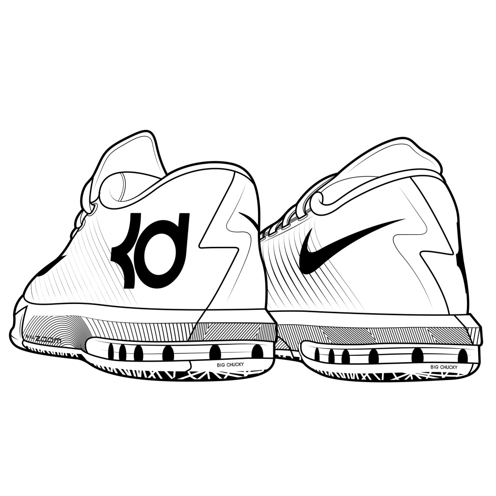 Basketball Shoe Coloring Pages Download And Print For Free
