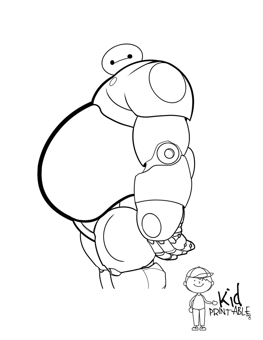 Baymax Coloring Page