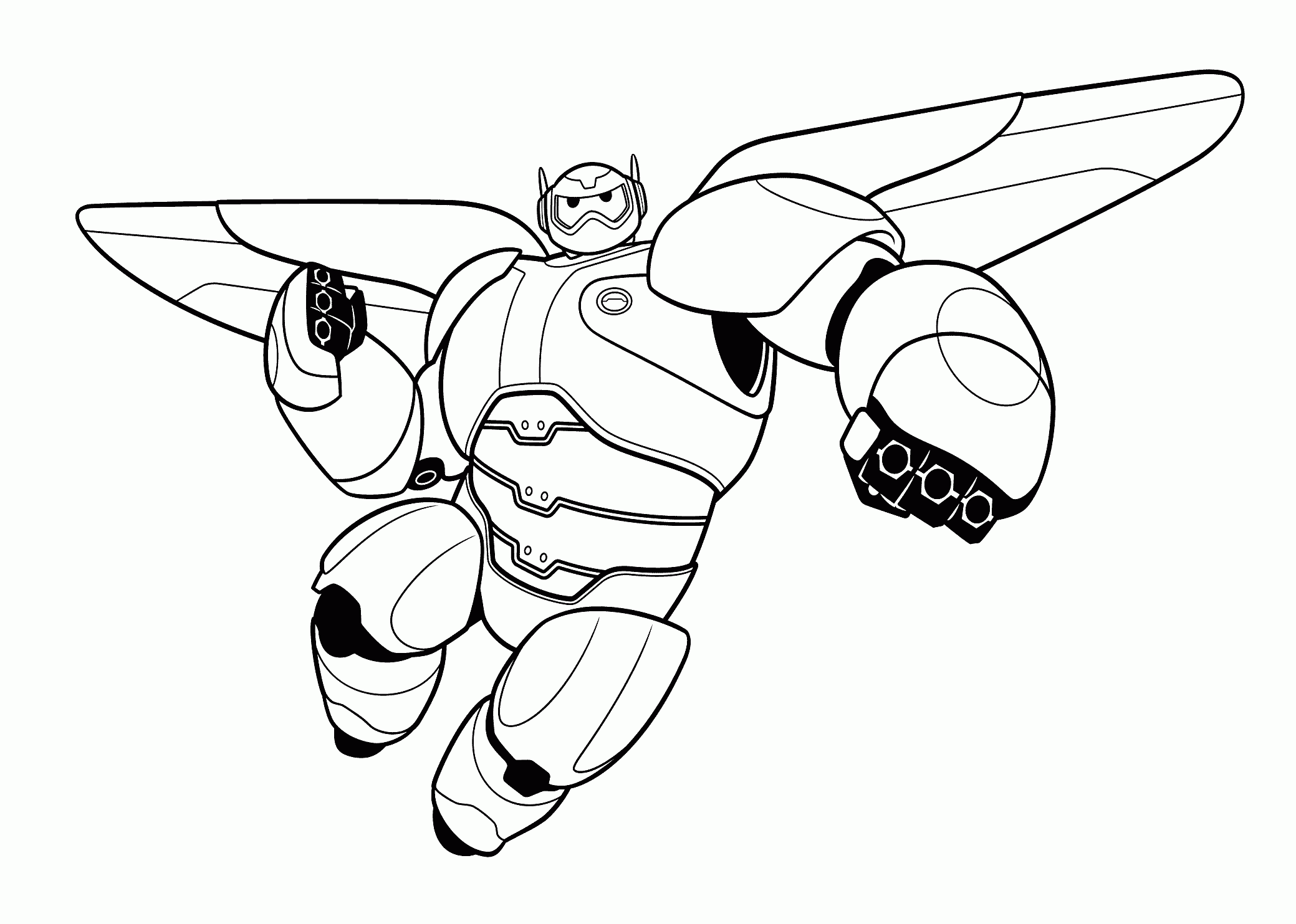 Baymax Coloring Pages For Kids Printable Free Baymax Big Hero Big Hero 6 Characters