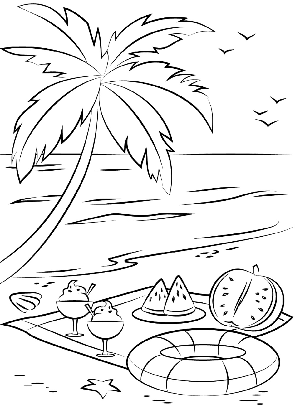 Coloring Pages Of The Beach