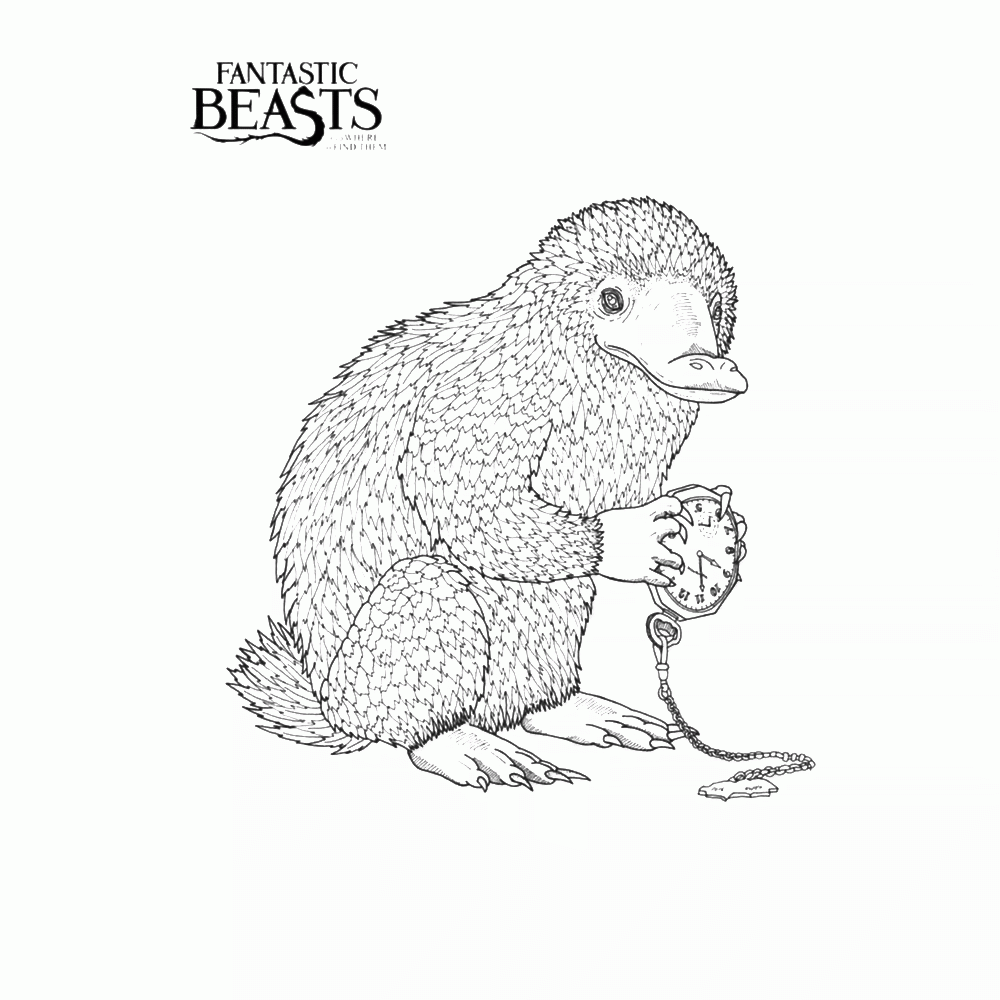 Niffler Coloring Page