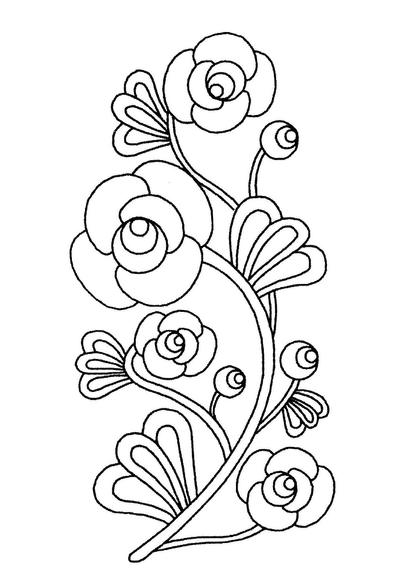 Beautiful Flowers Flowers Coloring Pages For Kids To Print Color